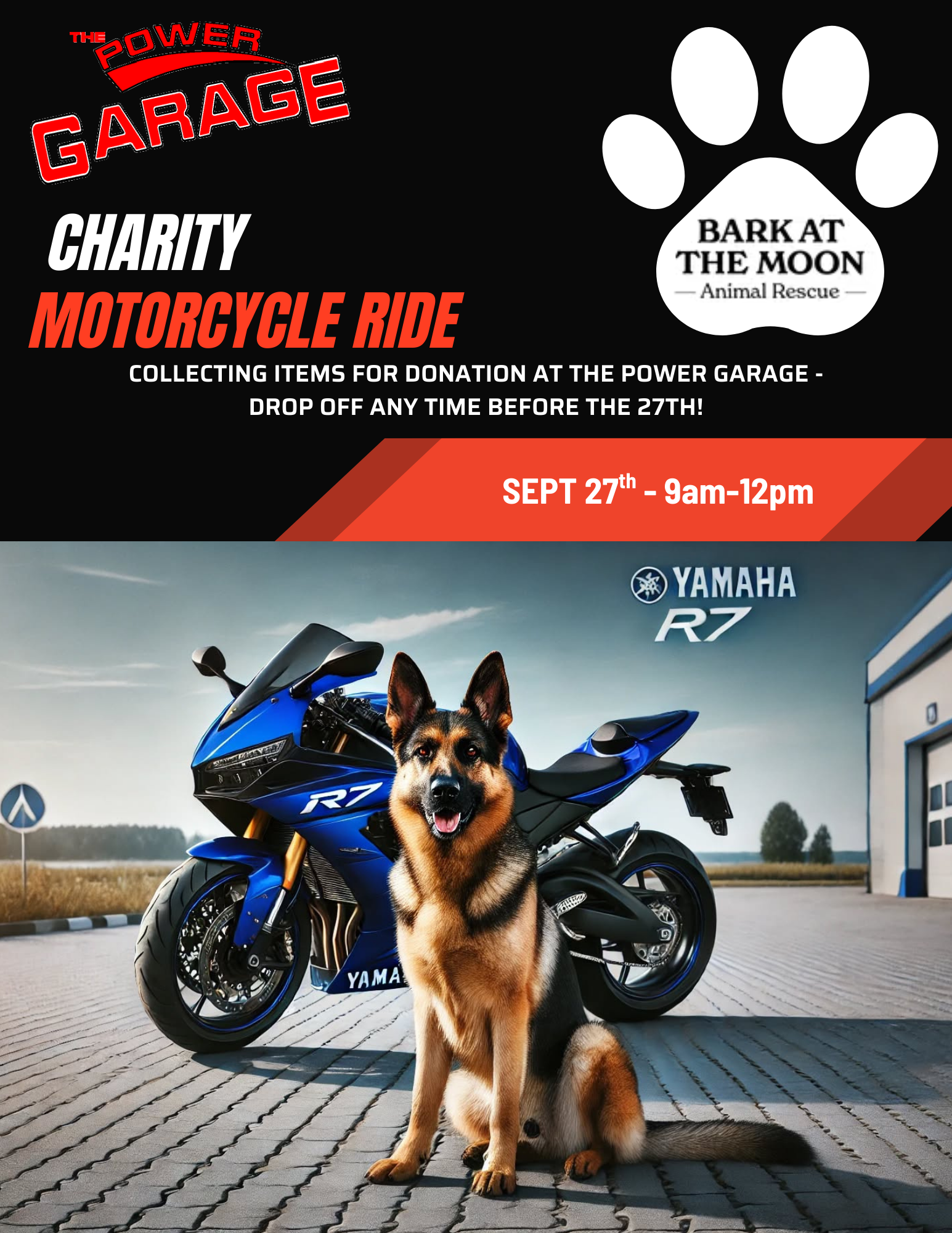 Charity Ride in Support of Bark at the Moon: Animal Rescue